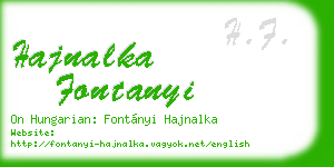 hajnalka fontanyi business card
