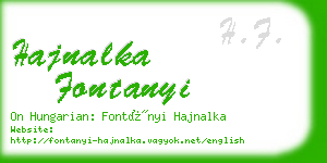 hajnalka fontanyi business card